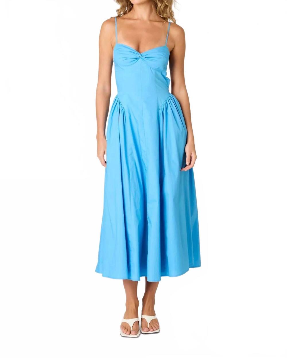 NEW NIA destene dress in capri blue